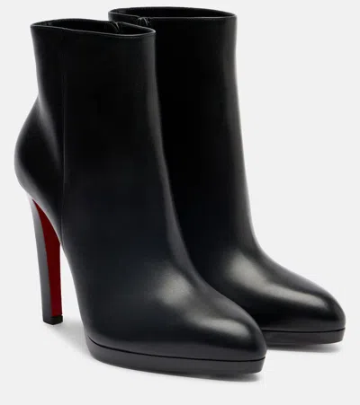 Christian Louboutin Fannylove 120 Leather Ankle Boots In Multi