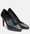 Christian Louboutin Fannylove 85 Leather Pumps In Black