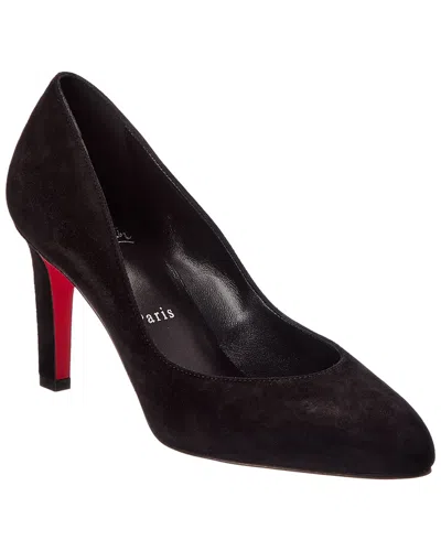Christian Louboutin Fannylove 85 Suede Pump In Black