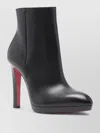 Christian Louboutin Fannylove Ankle Leather Boots Smooth Sole In Black