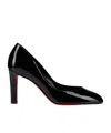 Christian Louboutin 85mm Pumppie Abrasivato Calfskin Leather Pumps In Black