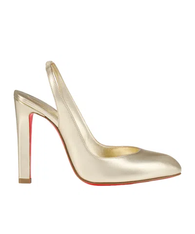 Christian Louboutin Fannylove Heeled Pumps In Gold