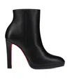 Christian Louboutin Fannylove 120 Leather Ankle Boots In Black