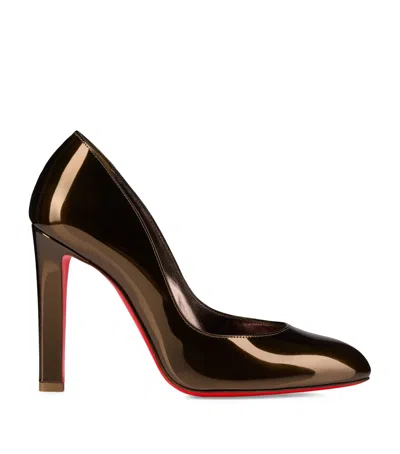Christian Louboutin Fannylove Leather Pumps 100 In Brown