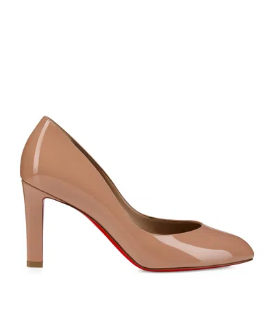 Christian Louboutin Fannylove Leather Pumps 85 In Neutral