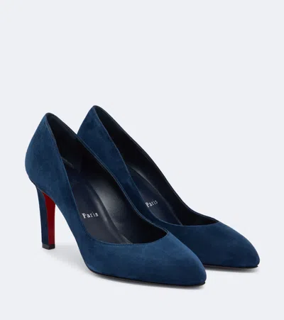 Christian Louboutin Fannylove 85 Suede Pumps In Multi
