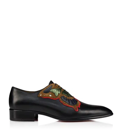 Christian Louboutin Farfaman Leather Oxford Shoes In Black