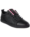 Christian Louboutin F.a.v Fique A Vontade Canvas & Leather Sneaker In Black