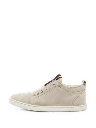 Pre-owned Christian Louboutin F.a.v Fique A Vontade Sneakers In Gray