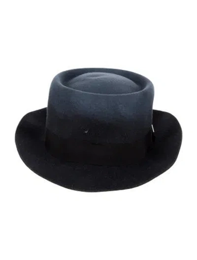 Pre-owned Christian Louboutin Fedora In Blue