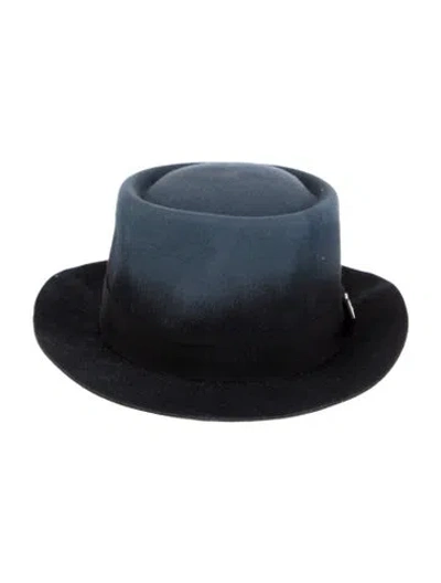 Pre-owned Christian Louboutin Fedora In Blue
