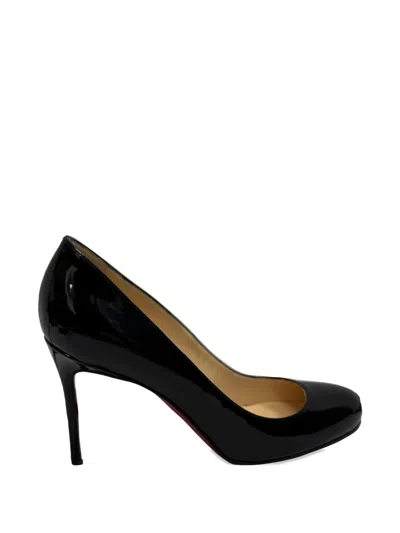 Pre-owned Christian Louboutin Fifi Round-toe Pumps In Black