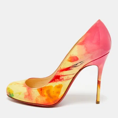 Pre-owned Christian Louboutin Fifi Size 35 Multicolor Patent Leather Pumps