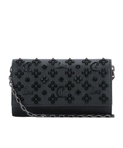 Christian Louboutin Flap Shoulder Bag In Black
