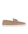 Christian Louboutin Chambeliboat Loafers In Beige Leather In Nude