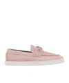 Christian Louboutin Womens Vintage Rose Chambeliboat Leather Boat Shoes Eur 37 / 4 Uk In Pink