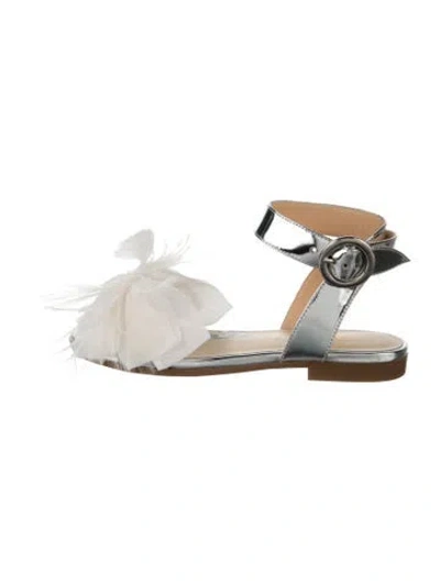Pre-owned Christian Louboutin Kids' Flat Sandals In Silver