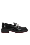 Christian Louboutin Chunky Rubber Sole Loafers With Metal Hardware