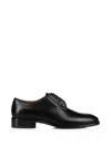 Christian Louboutin Mens Black Chambeliss Leather Derby Shoes Eur 41 / 7 Uk