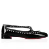 Christian Louboutin Woman Ballet Flats Black Size 8 Leather In Black