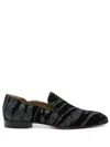 Christian Louboutin Sparkling Loafers With Leather Sole And Round Toe