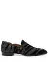 Christian Louboutin Sparkling Loafers With Leather Sole And Round Toe