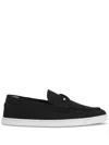 Christian Louboutin Loafers With Contrast Sole And Stitching Accents In Black