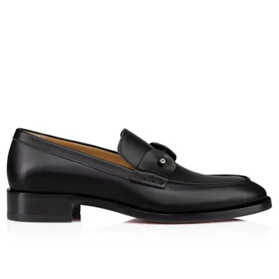 Christian Louboutin Round Toe Loafers Featuring Buckle Detail In Black