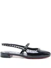 Christian Louboutin Women Sweetie Jane Leather Ballets In Blue