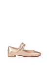 CHRISTIAN LOUBOUTIN SWEET JANE BALLERINAS IN IRIDESCENT CALF LEATHER