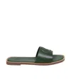 Christian Louboutin Cl Mule Leather Sandal In Green