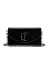 Christian Louboutin Loubi54 Flap Patent Leather Clutch Bag In Black