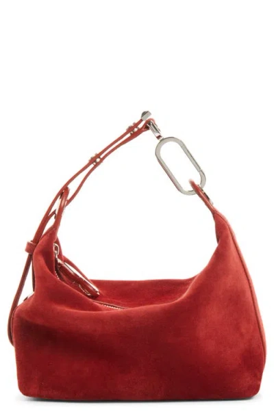 Christian Louboutin Flo Suede Pouch In Brown