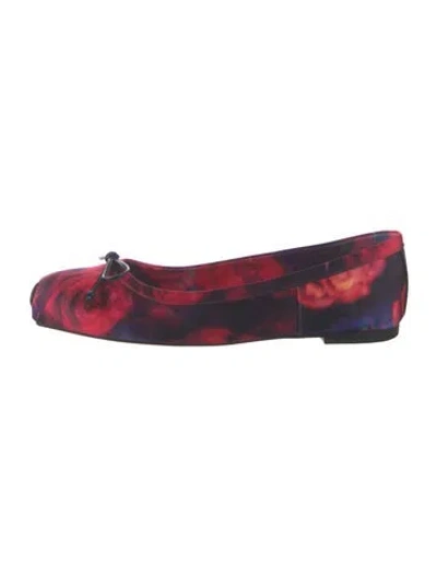 Pre-owned Christian Louboutin Floral Print Ballet Flats In Multicolor