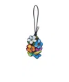 Christian Louboutin Flower Keychain In Multi