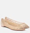 Christian Louboutin Follies Strass 85 Crystal Mesh Pump In Beige