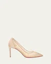 Christian Louboutin Follies Strass Red Sole Pumps In Neutral
