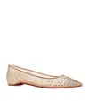 Christian Louboutin Follies Strass 85 Crystal Mesh Pump In Beige