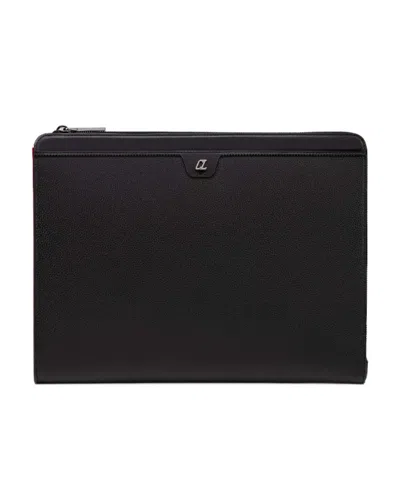 Christian Louboutin Logo-plaque Leather Clutch Bag