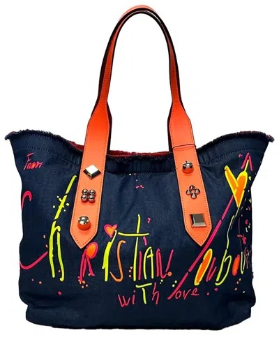 Christian Louboutin Frangibus Tote (authentic Pre-loved) In Blue