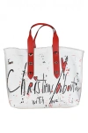Christian Louboutin Large Cotton Tote Bag With Leather Accents