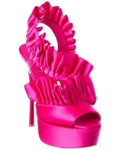 CHRISTIAN LOUBOUTIN DNU PACK CHRISTIAN LOUBOUTIN FROUFROU ALTA 150 SATIN & VINYL PLATFORM SANDAL