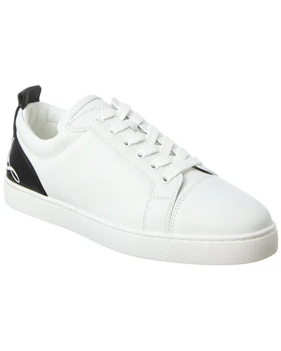 Christian Louboutin Fun Louis Junior Leather Sneaker In White