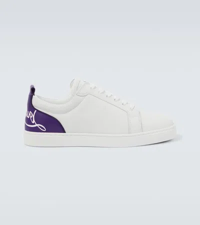 Christian Louboutin Low Top Calf Leather Sneakers In Multicolor