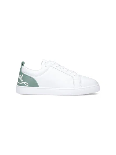Christian Louboutin Fun Louis Junior Leather Sneaker In White