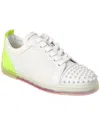 CHRISTIAN LOUBOUTIN CHRISTIAN LOUBOUTIN FUN LOUIS JUNIOR SPIKES LEATHER SNEAKER