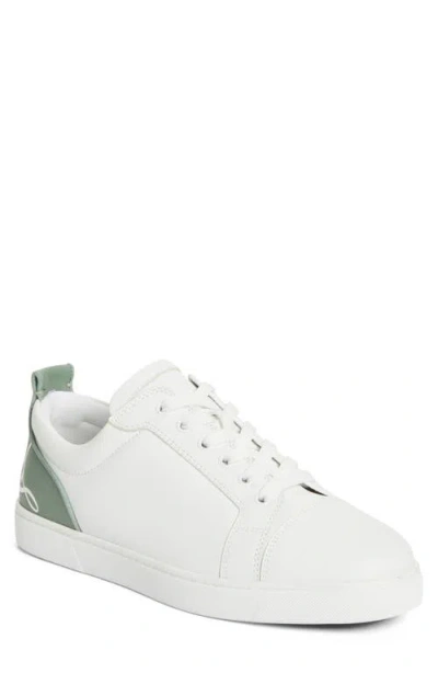 Christian Louboutin Fun Louis Junior Leather Sneaker In White