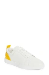 Christian Louboutin Fun Louis Sneaker In White/pollen
