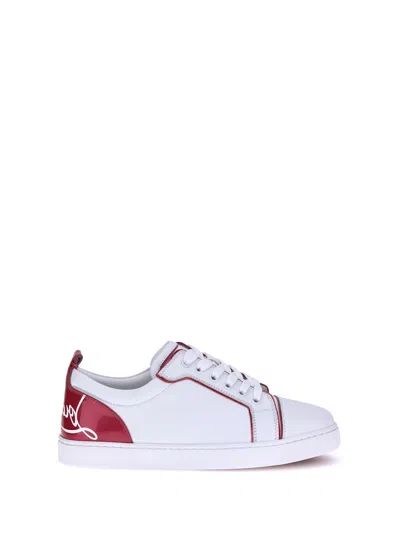 Christian Louboutin Fun Louise Junior Flat Calf Ds/pat Perle