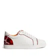 Christian Louboutin Fun Vieira Printed Pvc-trimmed Perforated Leather Sneakers In White